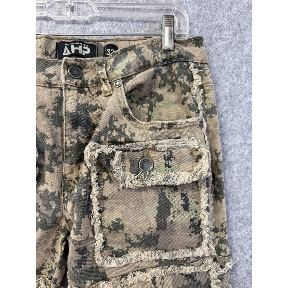 Another‎ Hype Piece AHP Mens Digital Camo Distressed Patchwork Cargo Pants Sz 32